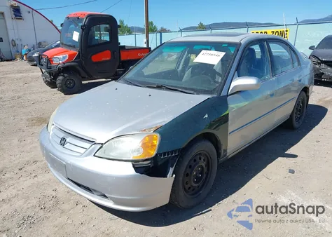2002 Honda Civic Ex из США, поврежденный, VIN 2HGES26852H527556